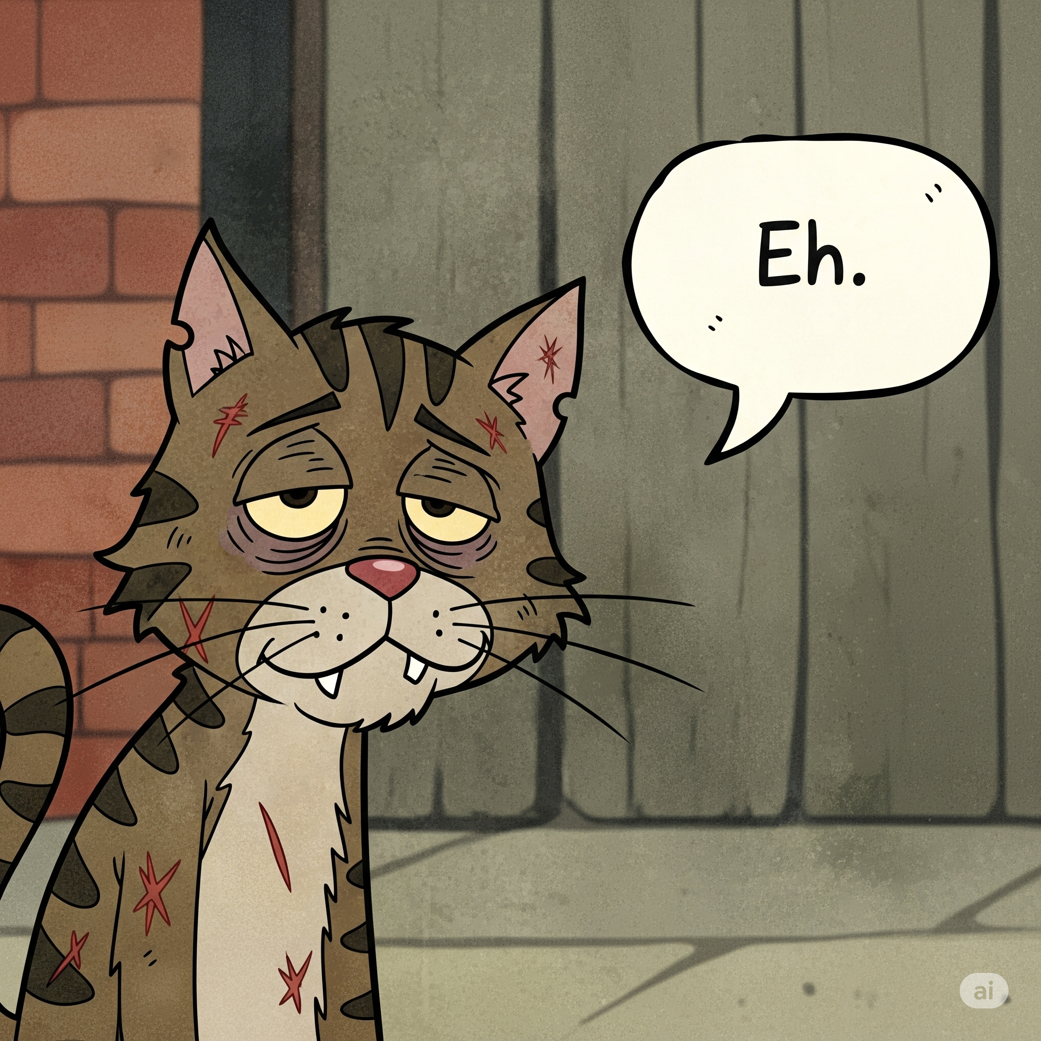 Этот кот повидал всякого...